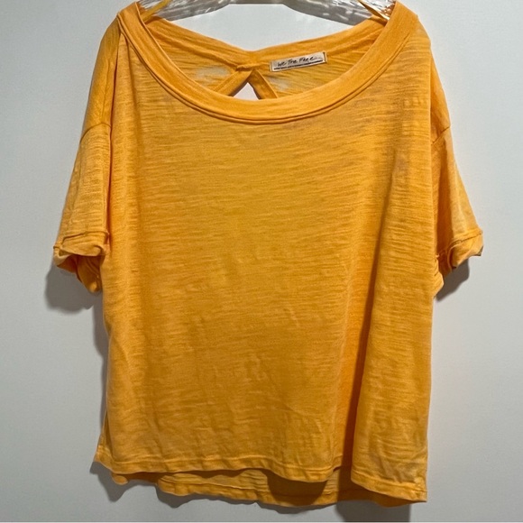 Free People Viola Oversized Slub Knit Cut Out Back T-Shirt - Picture 3 of 10